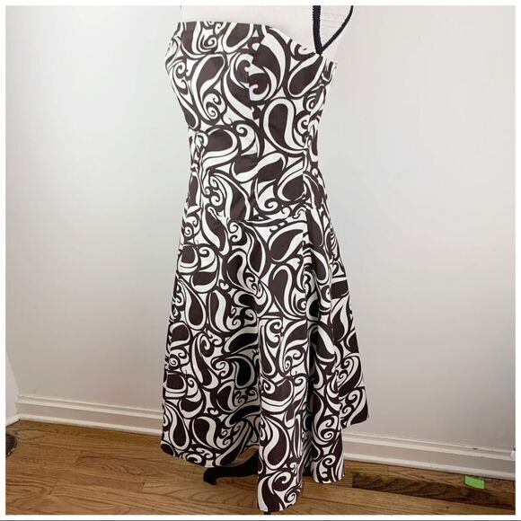 Anthropologie Tabitha Paisley Strapless Dress 10 - Picture 2 of 13